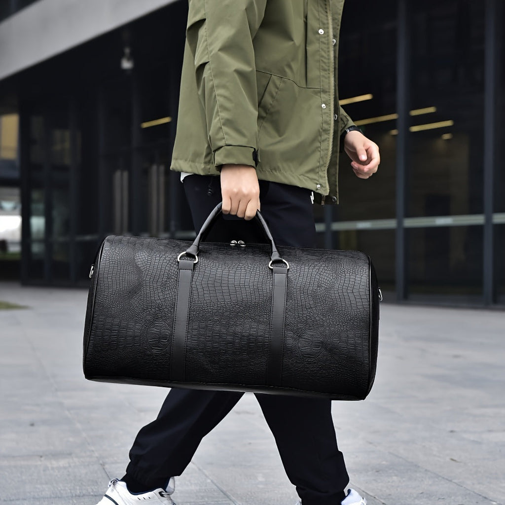 Crocodile Pattern Travel Duffel Bag