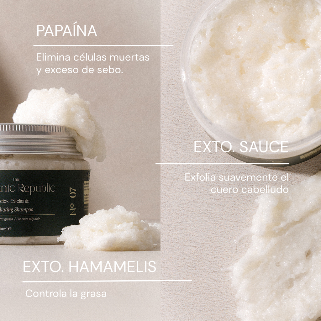Exfoliating detox shampoo