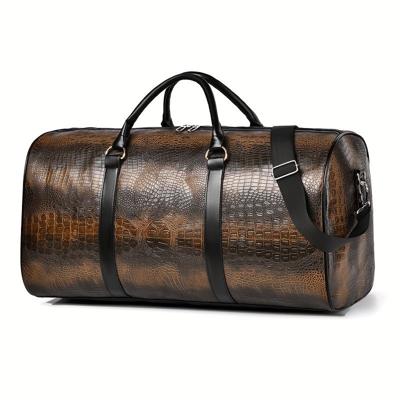 Crocodile Pattern Travel Duffel Bag
