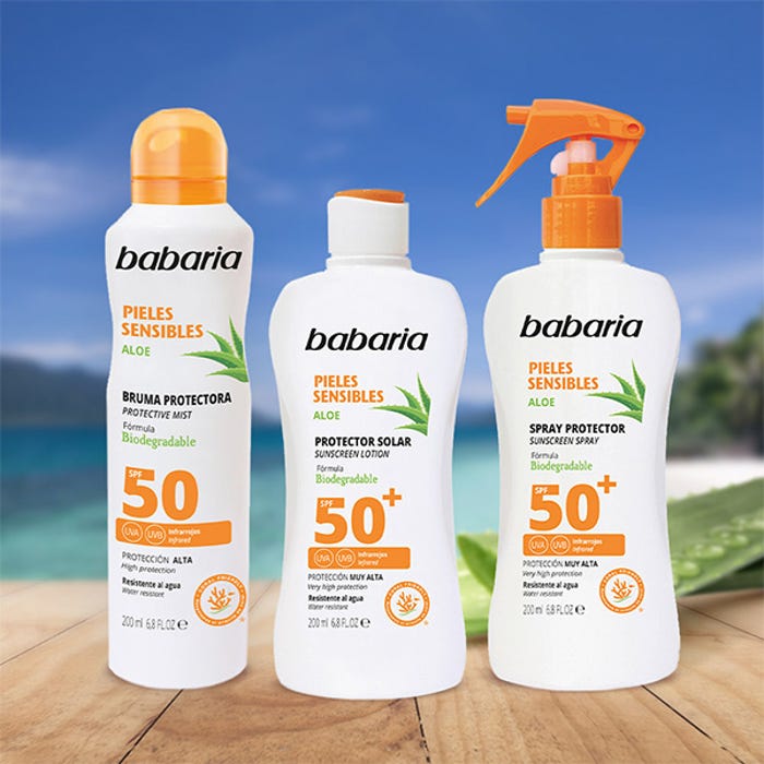 Babaria - Spray Solaire SPF 50+ Peaux Sensibles