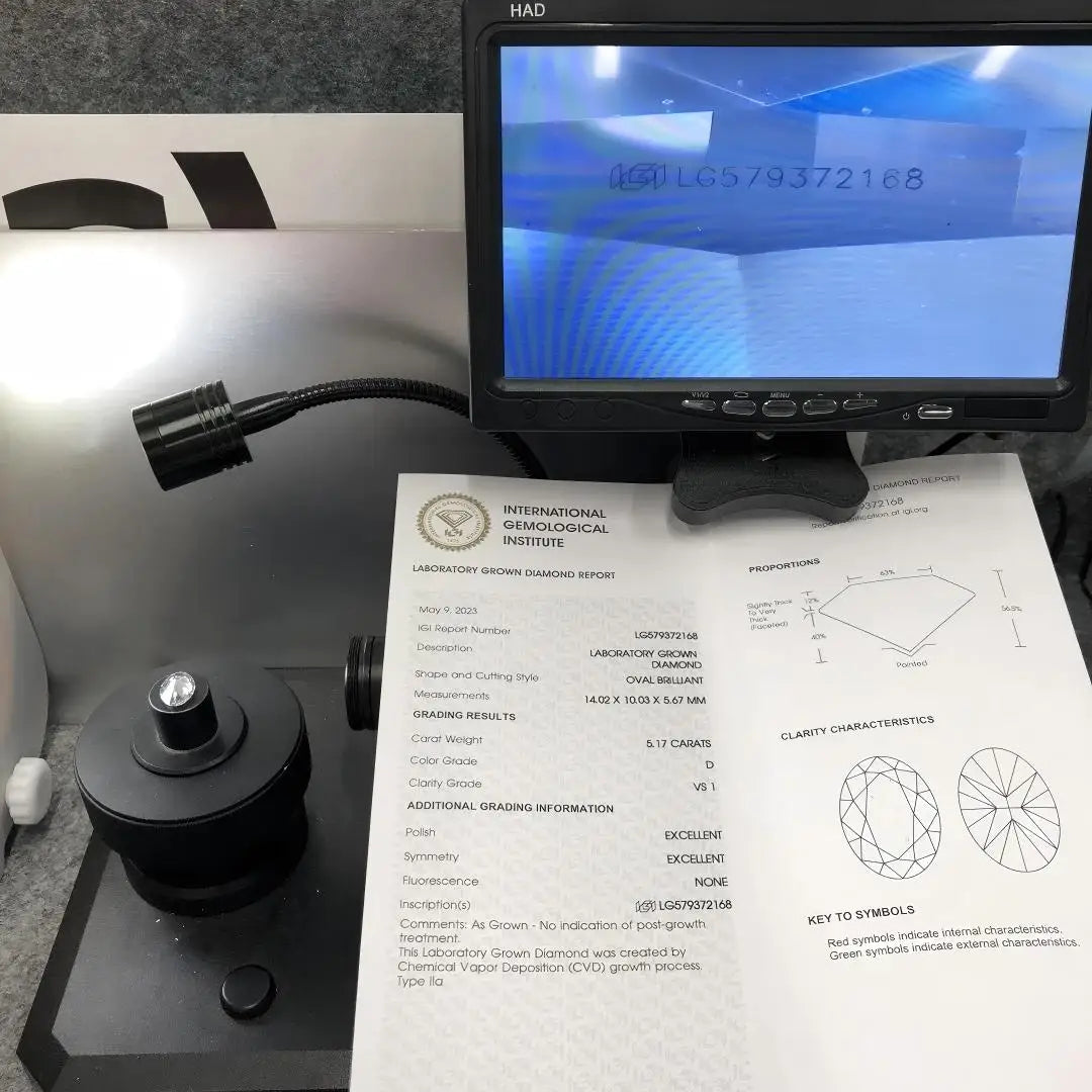 IGI Certificates Diamonds Lab Grown CVD HPHT Diamond 1 ct 0.3ct 0.5ct 1.5ct 2ct 3ct VVS1 Round Loose Stones For Custom Jewelry