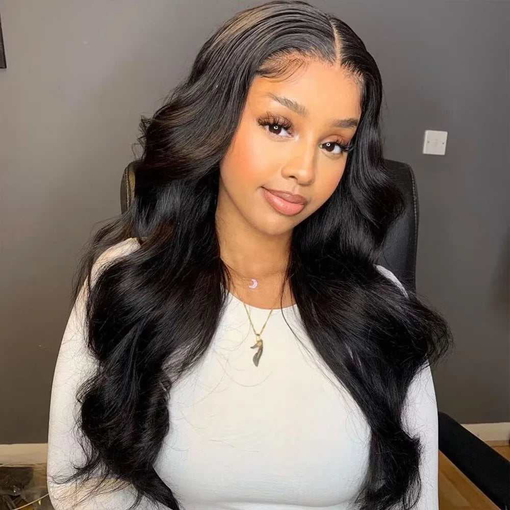 28 Inch Natural Black Lace Front Wigs Human Hair Pre Plucked Full Density Body Wave Lace Front Wigs Human Hair13x6 Wig 13x4 HD Transparent Full Frontal 5x5 Natural Wig For Woman Halloween Season
