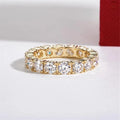 Eternity Ring, 4.5-5cttw D Color Lab Grown Created Diamond 14k Solid Real White Gold/Yellow Gold Eternity Wedding Band Ring for