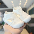 Summer Kids Mesh Breathable Shoes Baby Anti-collision Soft Sole First Walker Unisex Lightweight Velcro Casual Sandals