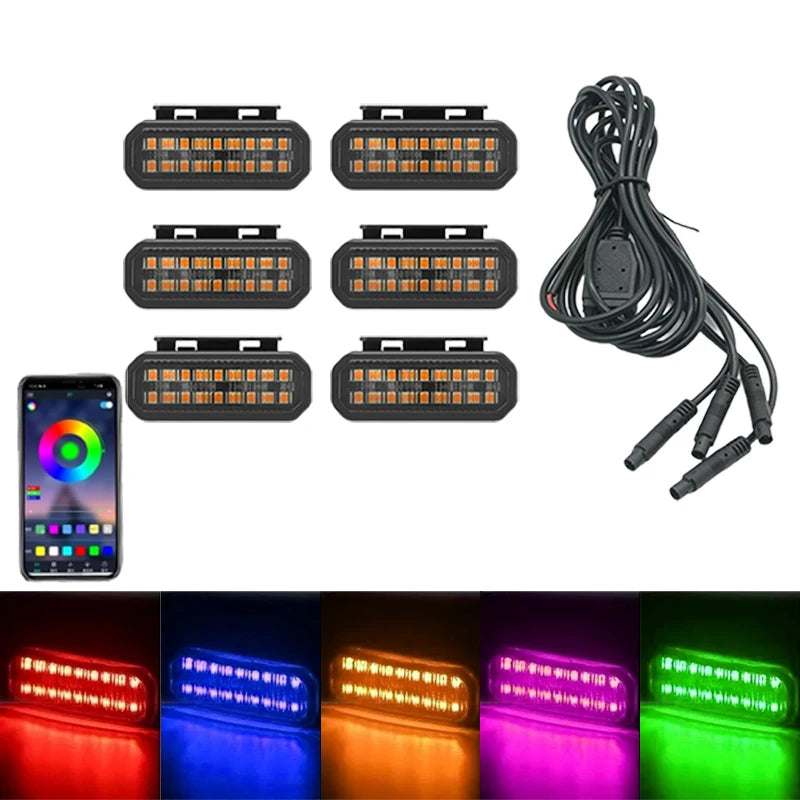 Beusfirts LED Front Grille Light FOR RAM 1500 Accessories Car Daytime Running Light Wheel Eyebrow Lamp For Pickup Offroad 12V