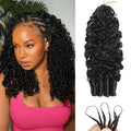 Kinky Curly Crochet Human Hair Wigs 120G Feather Miracle Knots Knotless Invisible Pre Looped Burmese Curly Deep Wave Extensions
