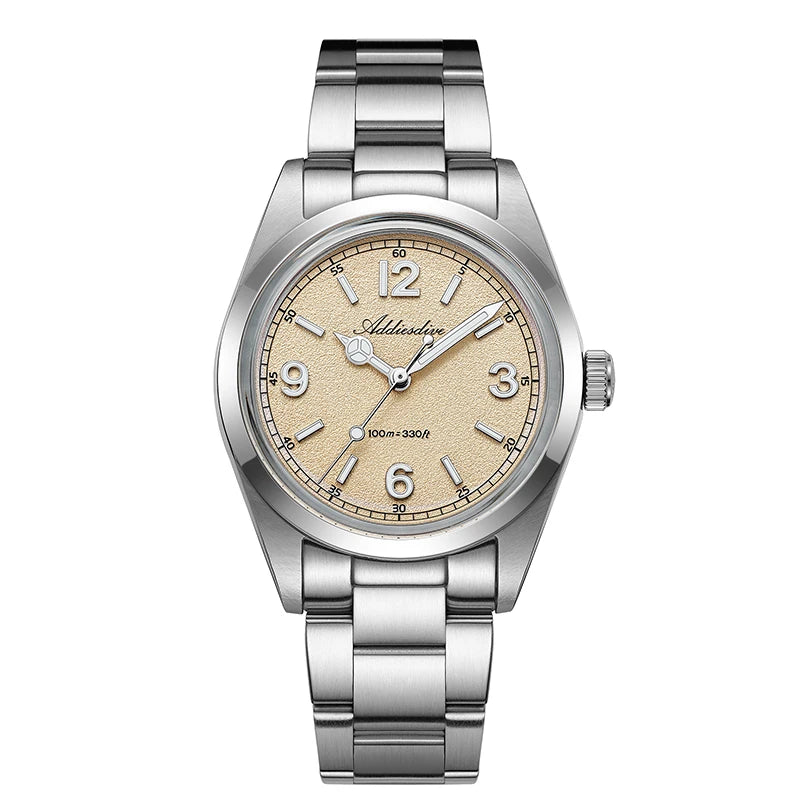 ADDIESDIVE 36mm Top Brand Men's Luxury Watch 316L Stainless Steel Reloj Hombre 100m Waterproof Quartz Watches AD2518