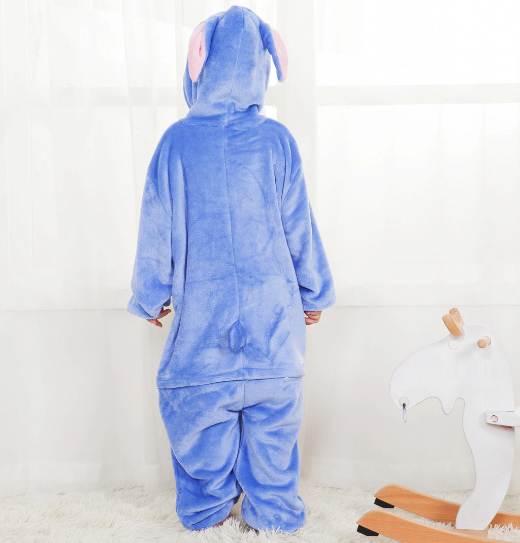 Kigurumi Stitch Cartoon Onesies Kids Children Animal Pajamas Jumpsuits Girls Boys Anime Cosplay Costumes For Christmas Halloween