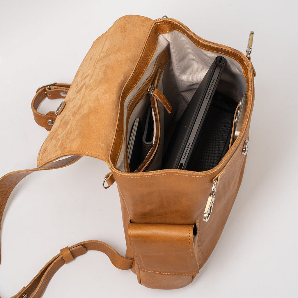 Leather backpack - Chatelet (Forest Green)