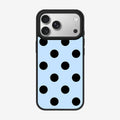 Casey Blue Black Polka Dot Magnetic Matte Phone Case – Anti-Fingerprint Protective Cover