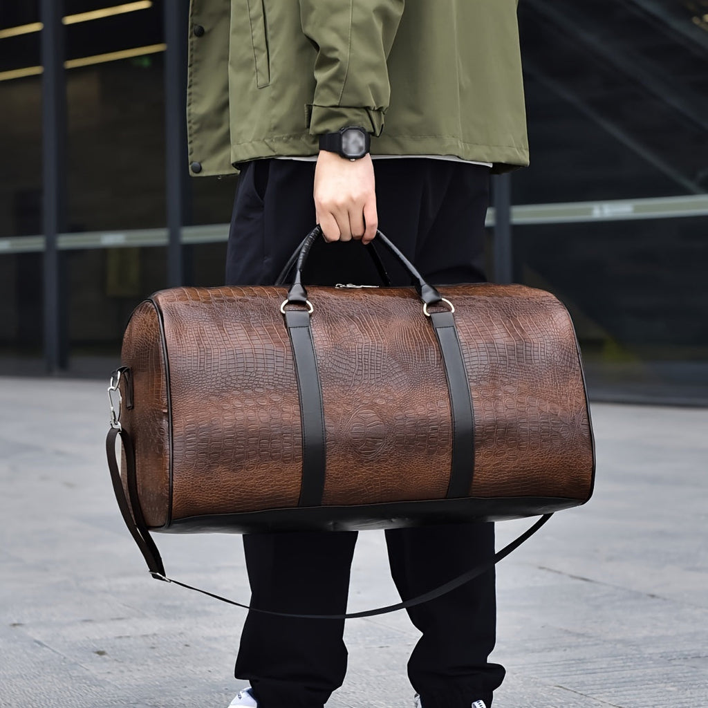 Crocodile Pattern Travel Duffel Bag