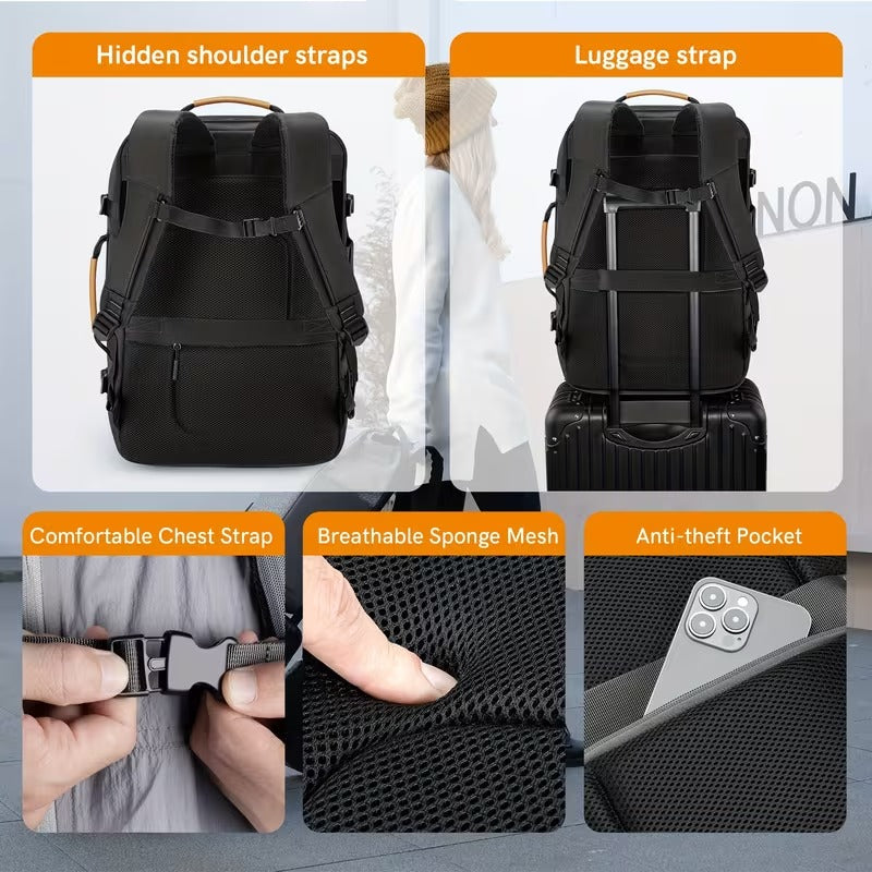 42L Travel Backpack with Laptop Compartment