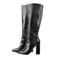 London Girl Faux Leather Everyday Knee High Boots